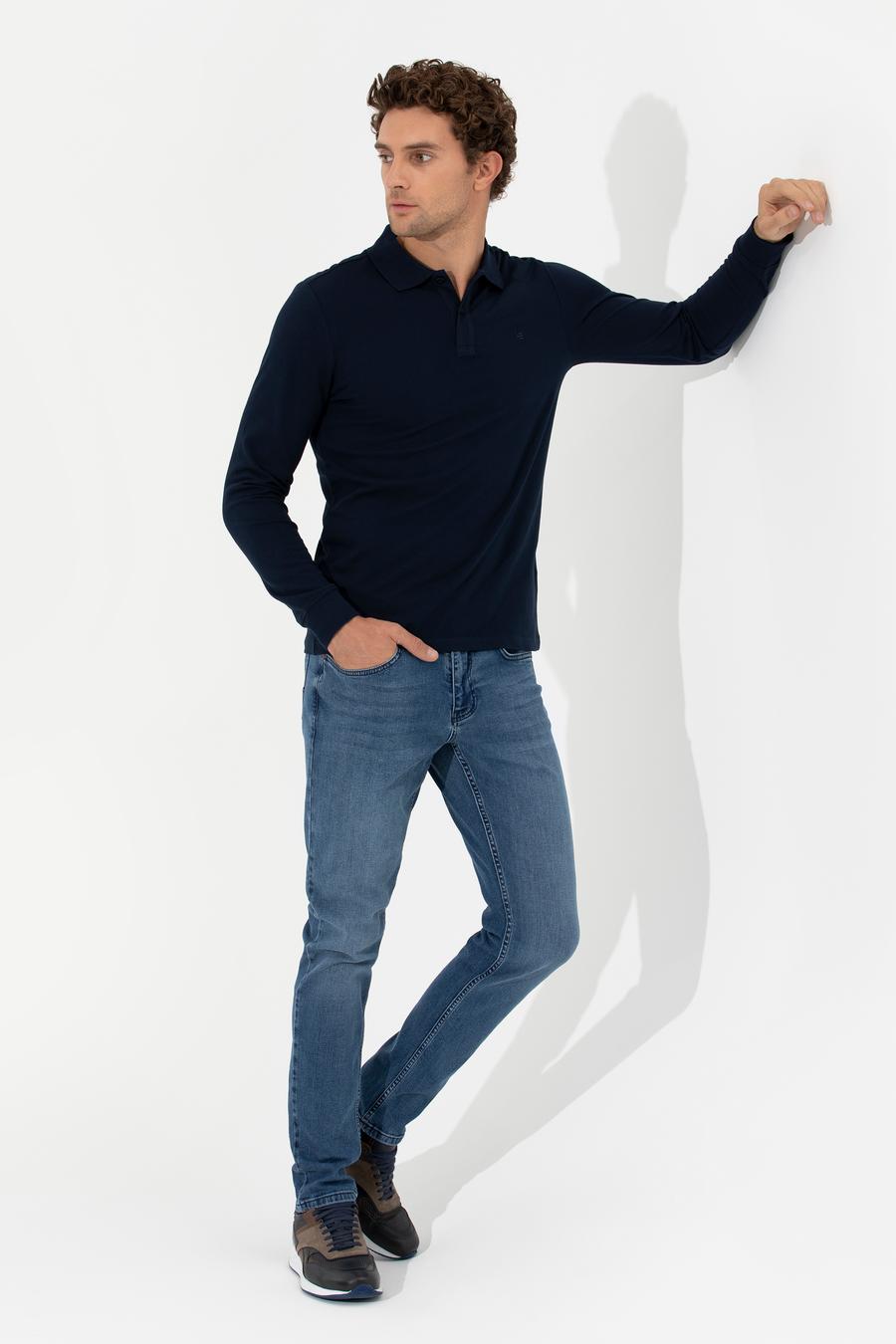 Lacivert Slim Fit Sweatshirt - 50264538001