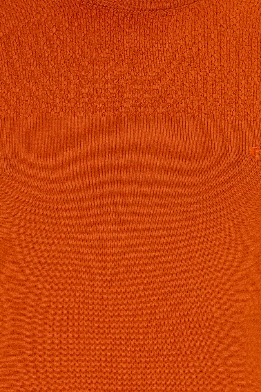 Kiremit Slim Fit Yarım Balıkçı Triko Kazak - 50229165046