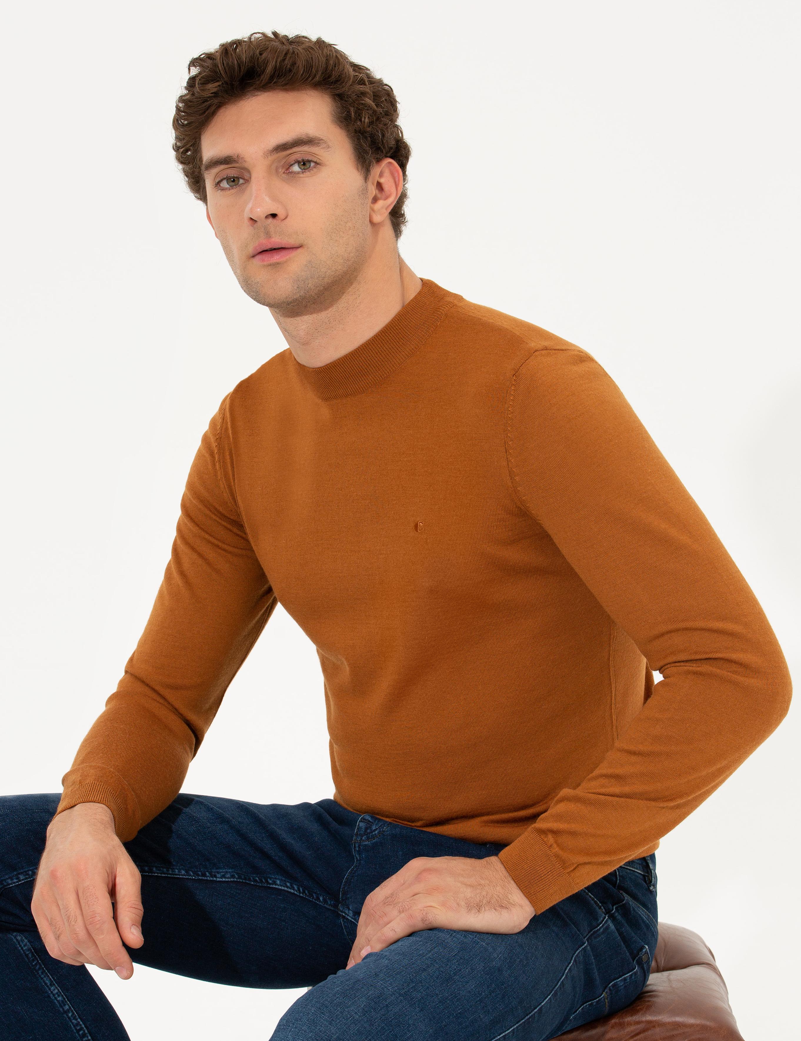Tarçın Slim Fit Çeyrek Balıkçı Yaka Basic Triko Kazak - 50237039177
