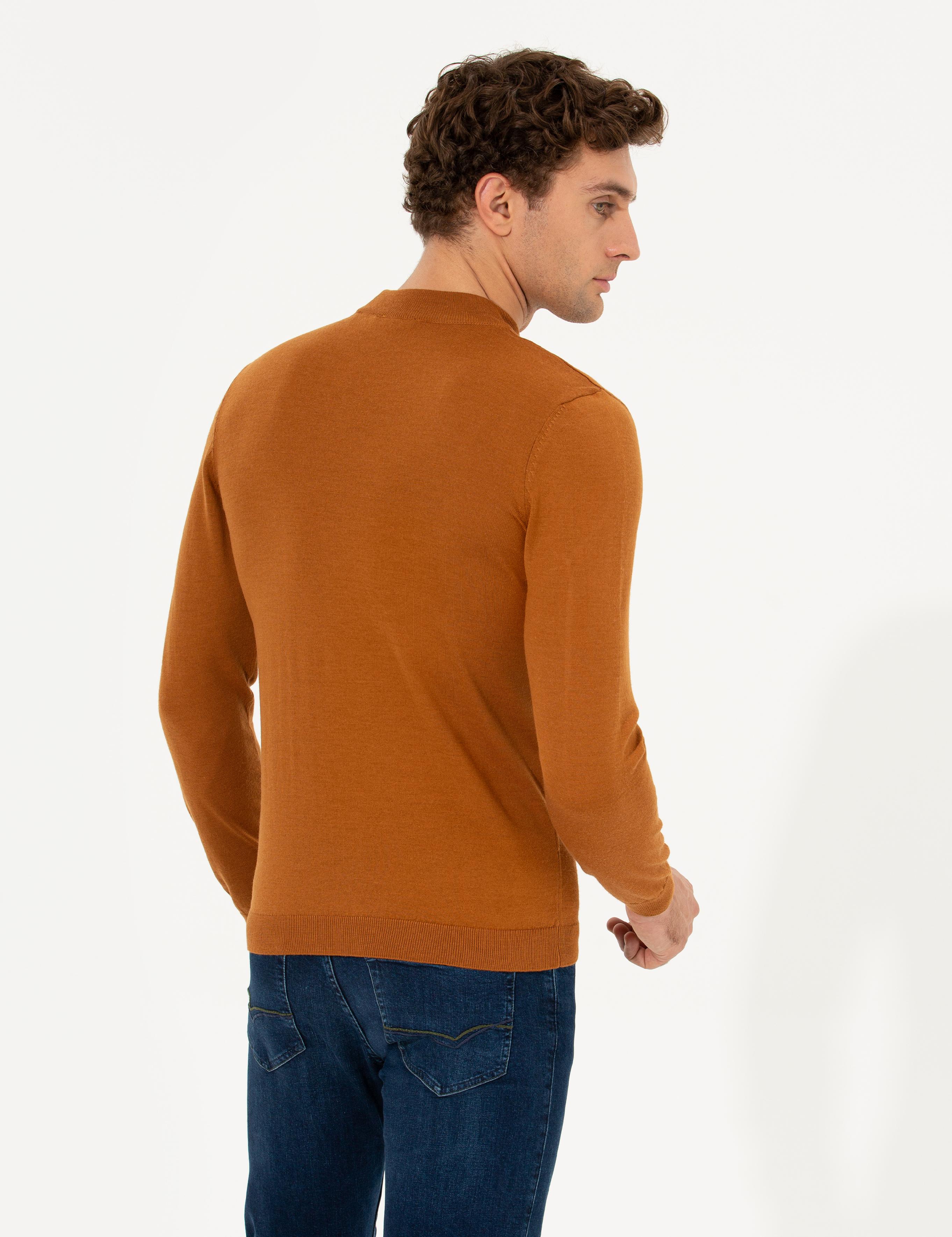 Tarçın Slim Fit Çeyrek Balıkçı Yaka Basic Triko Kazak - 50237039177