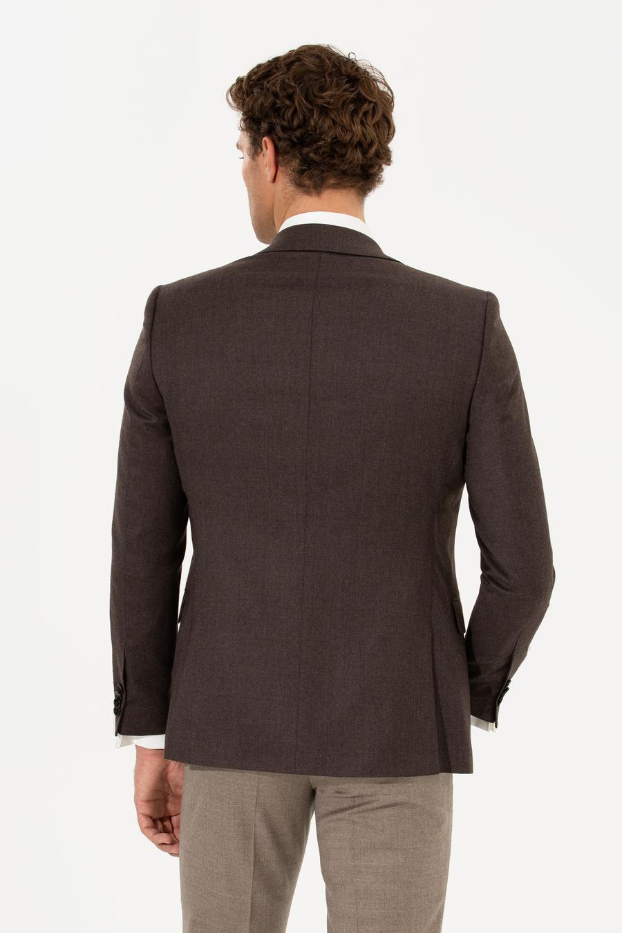 Kahverengi Slim Fit Ceket - 50258858080
