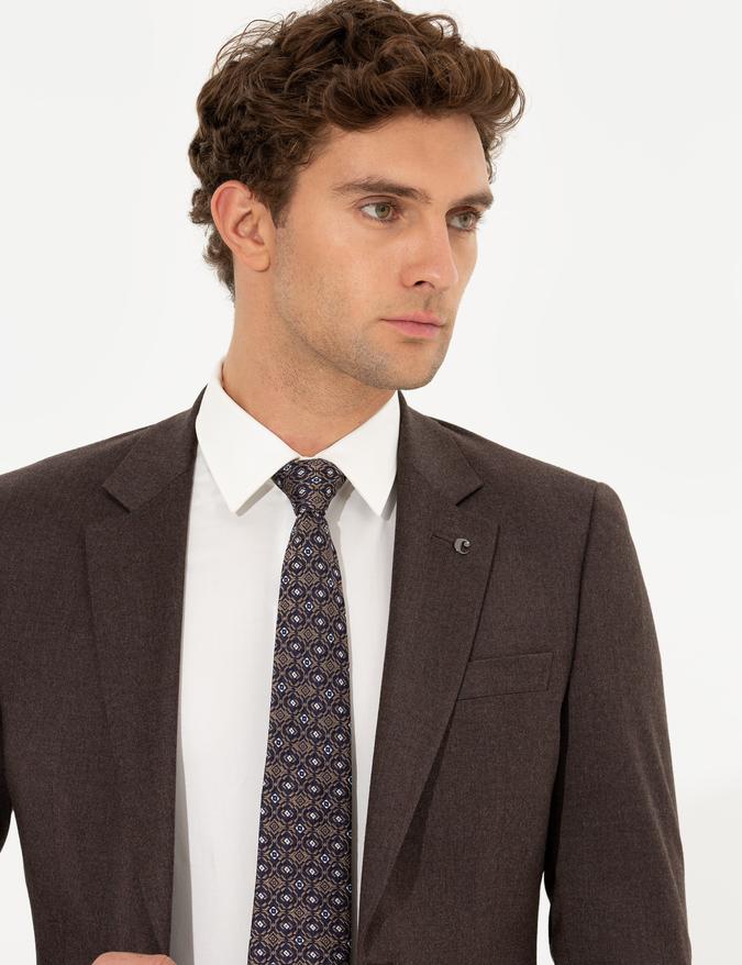 Kahverengi Slim Fit Ceket