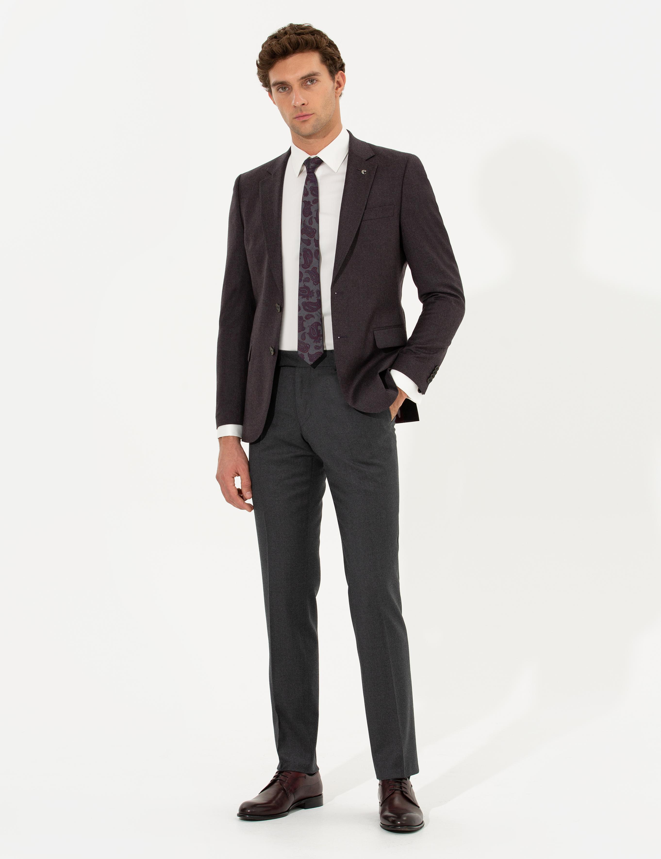 Bordo Slim Fit Ceket - 50258858308