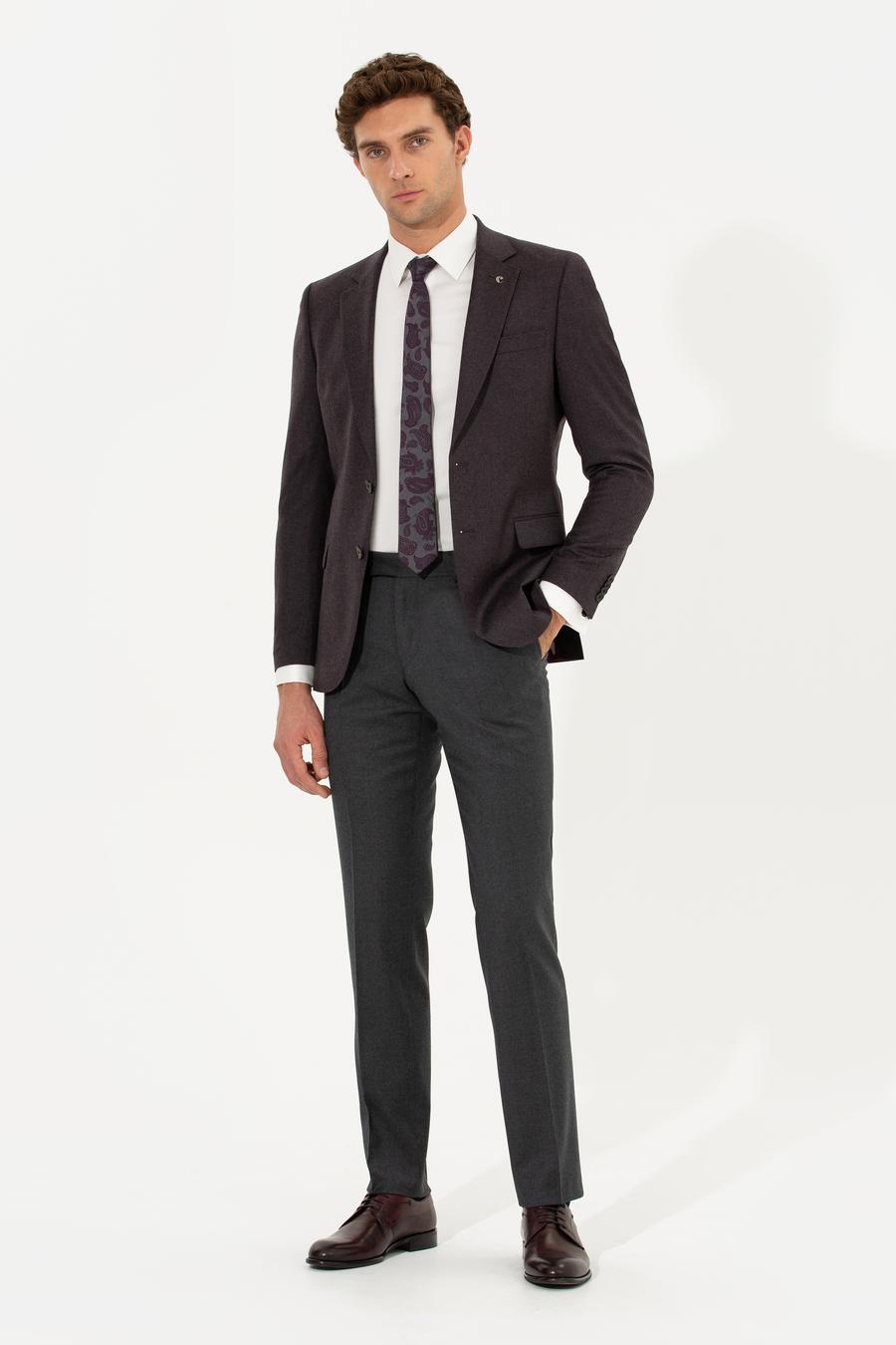 Bordo Slim Fit Ceket - 50258858308