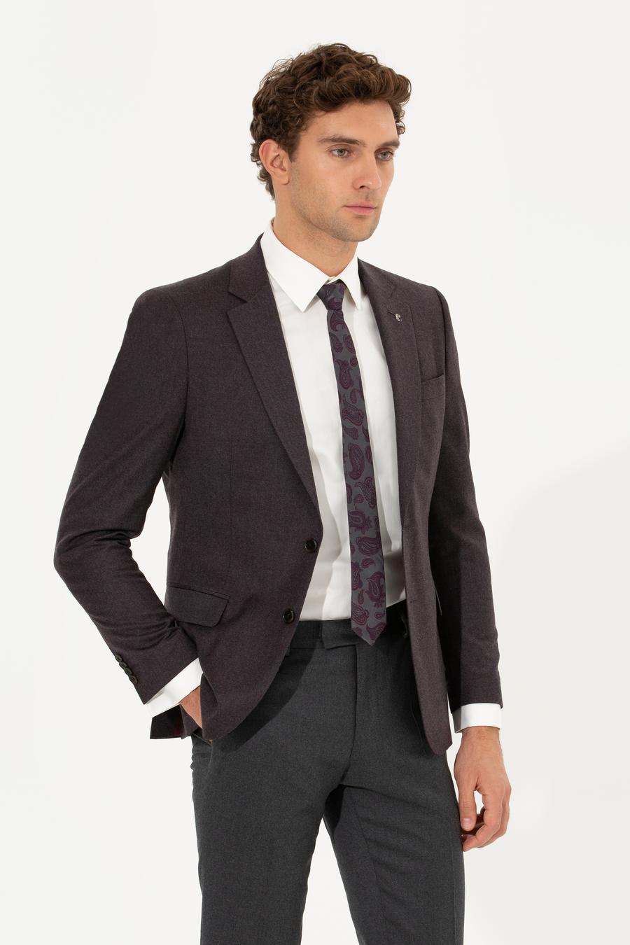 Bordo Slim Fit Ceket - 50258858308