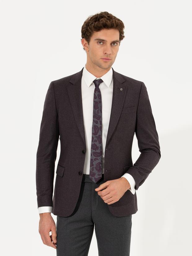 Bordo Slim Fit Ceket