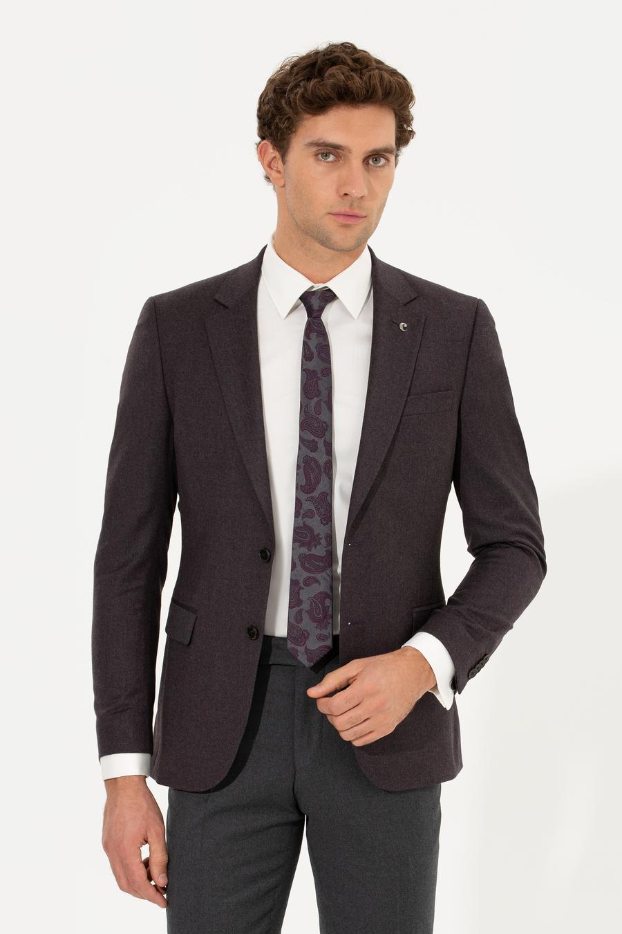 Bordo Slim Fit Ceket - 50258858308