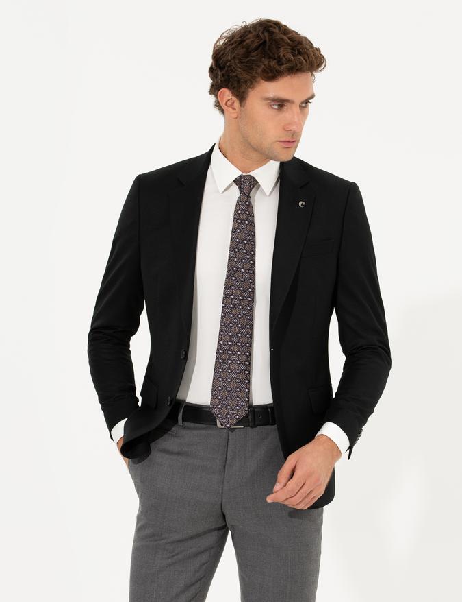 Siyah Slim Fit Ceket