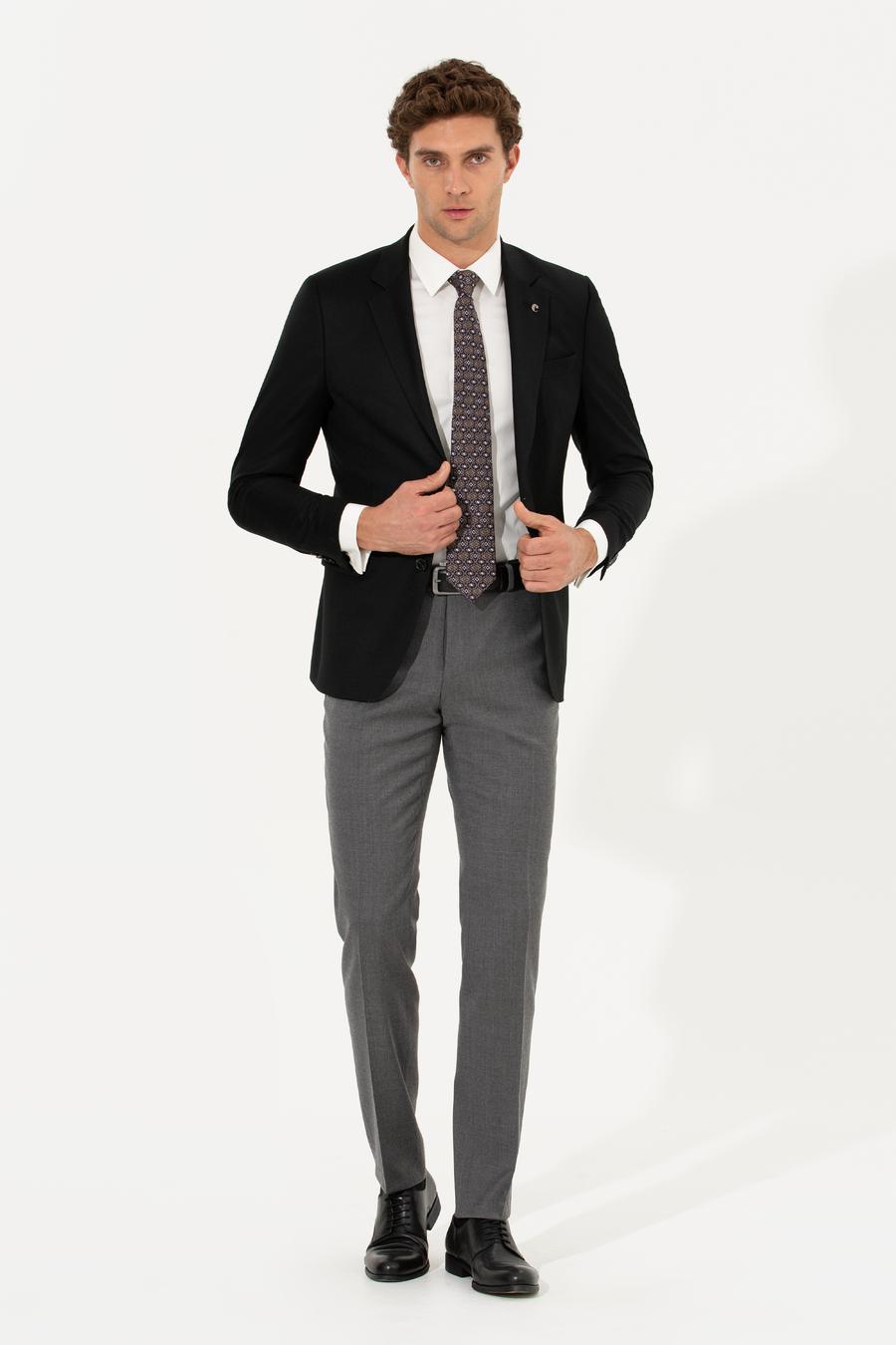 Siyah Slim Fit Ceket - 50258858044