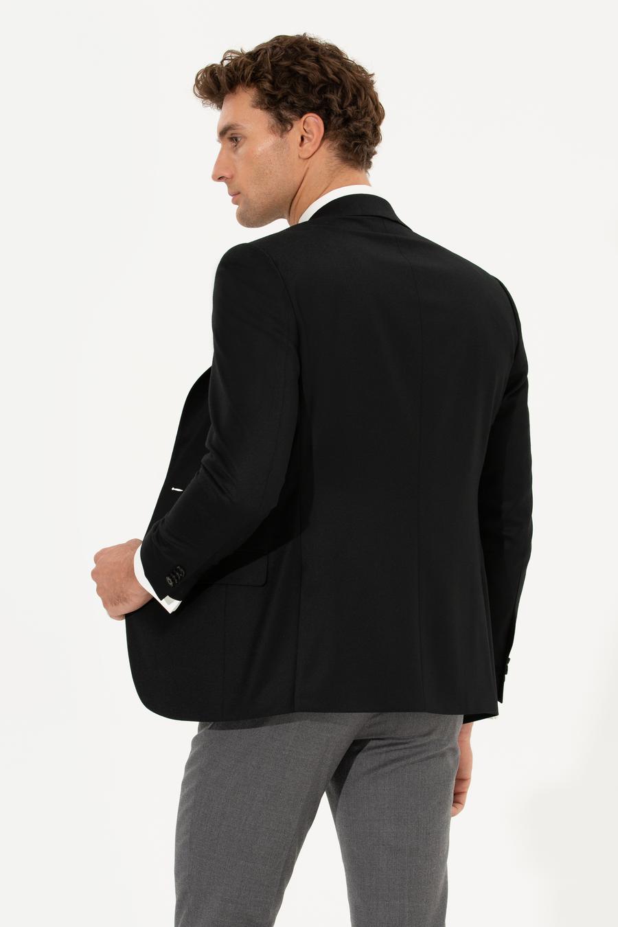 Siyah Slim Fit Ceket - 50258858044