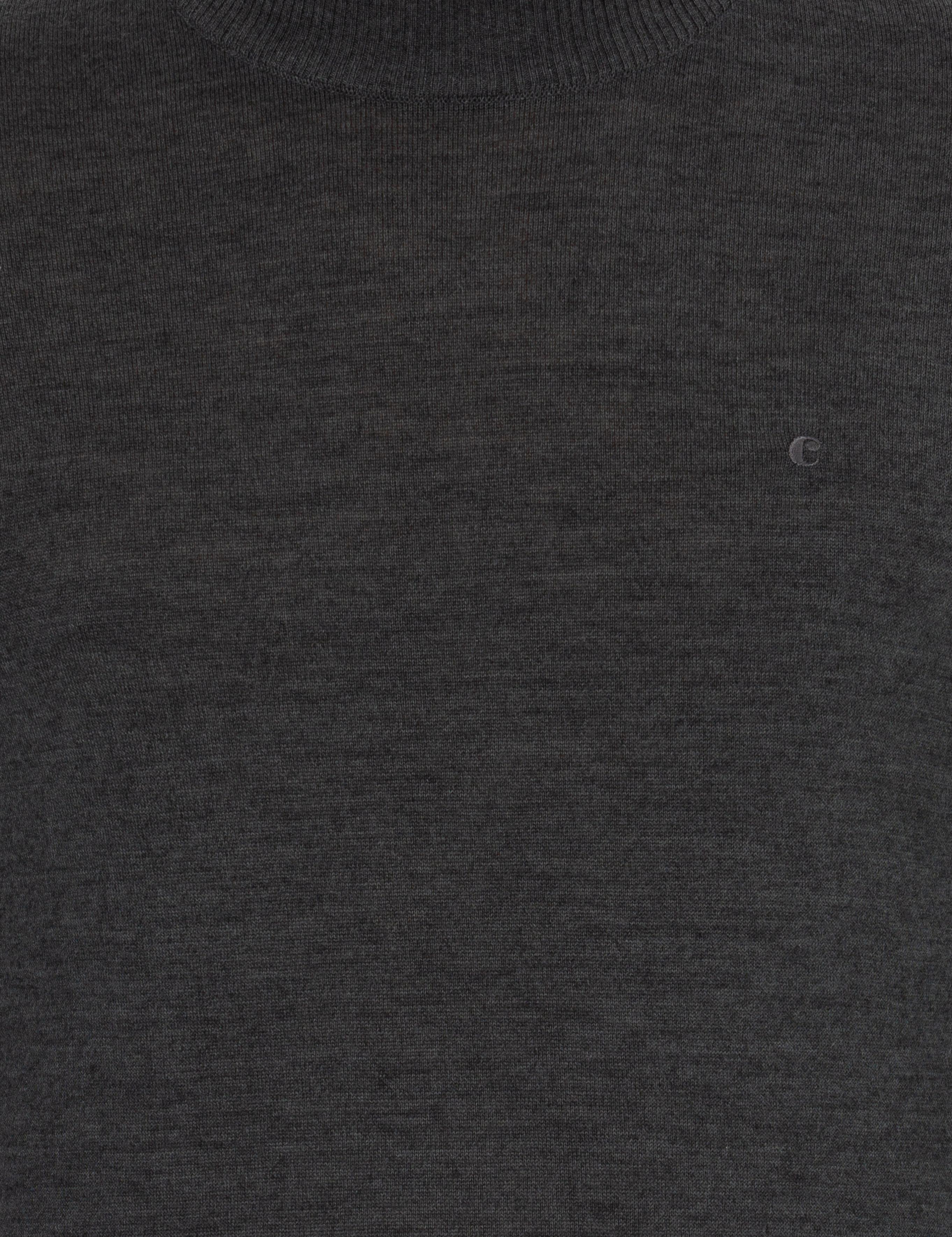 Antrasit Melanj Slim Fit Yarım Balıkçı Basic Triko Kazak - 50211256062