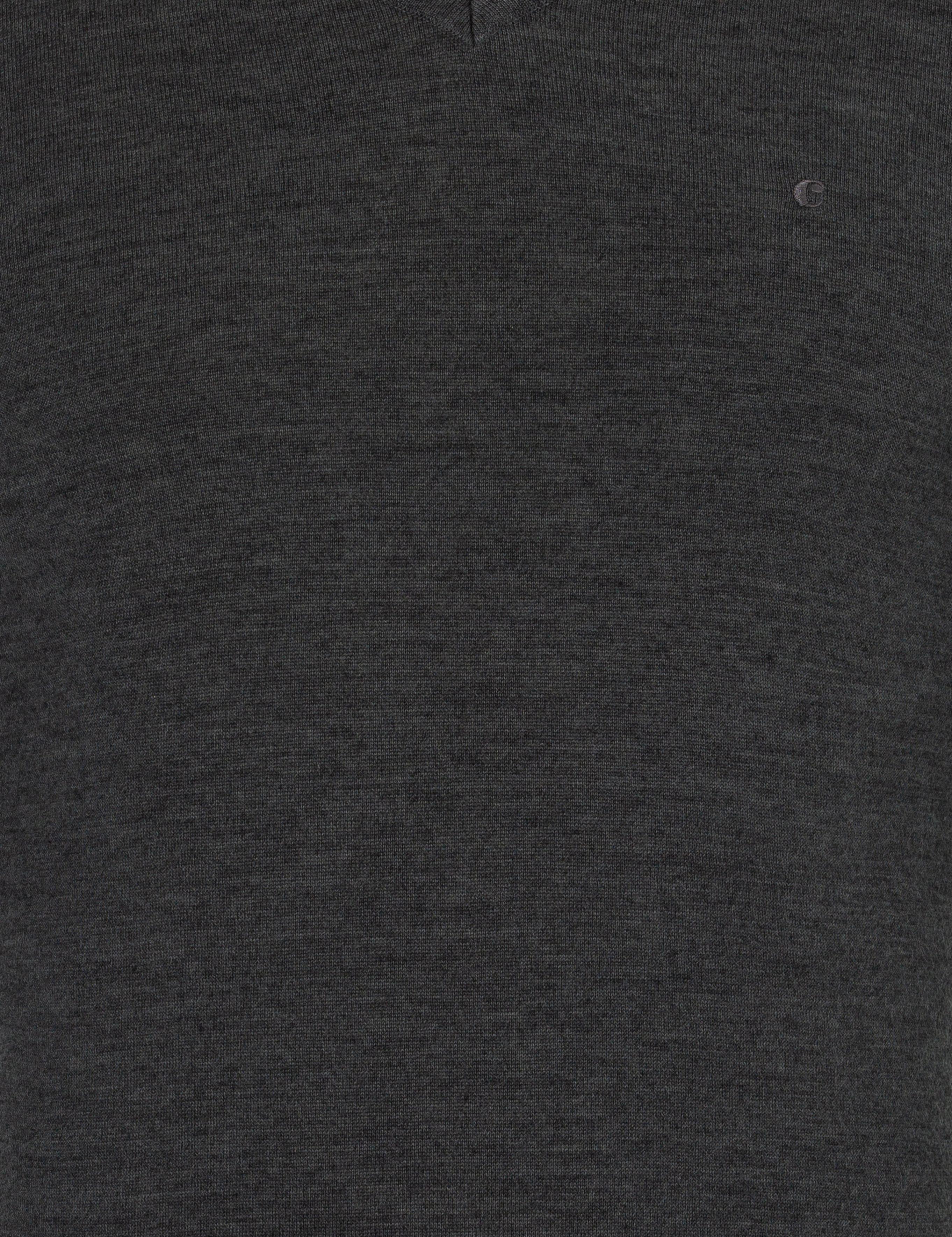 Antrasit Melanj Slim Fit V Yaka Basic Triko Kazak - 50211259075