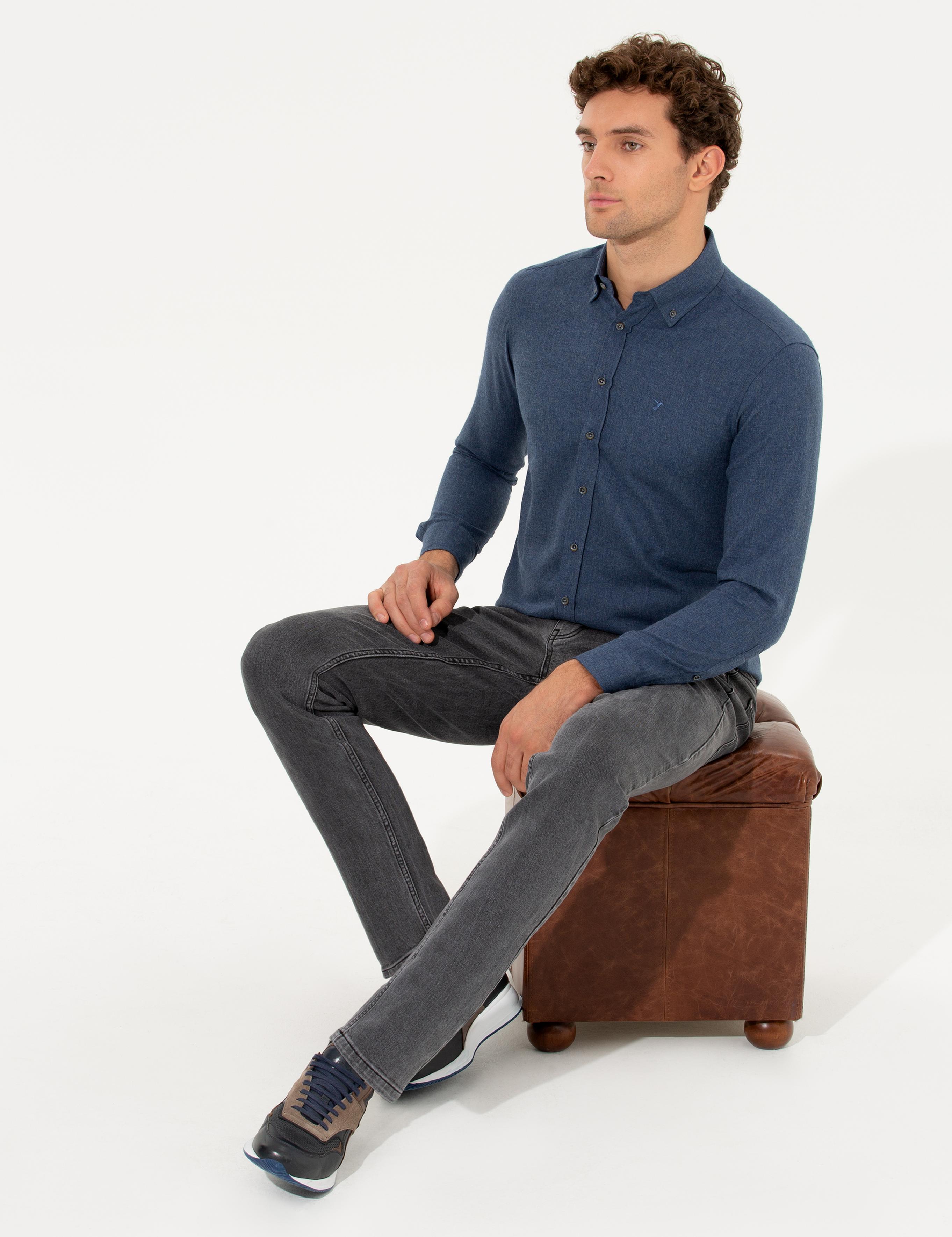 Saks Slim Fit Uzun Kollu Gömlek - 50256919232