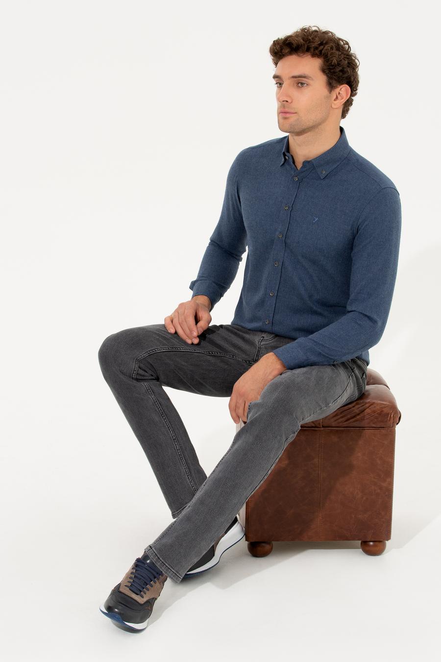 Saks Slim Fit Uzun Kollu Gömlek - 50256919232