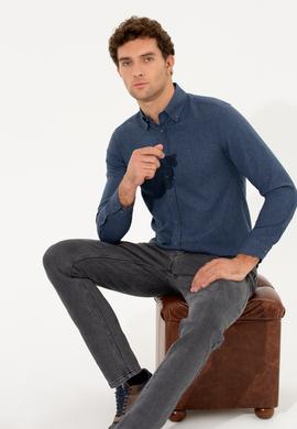 Saks Slim Fit Uzun Kollu Gömlek