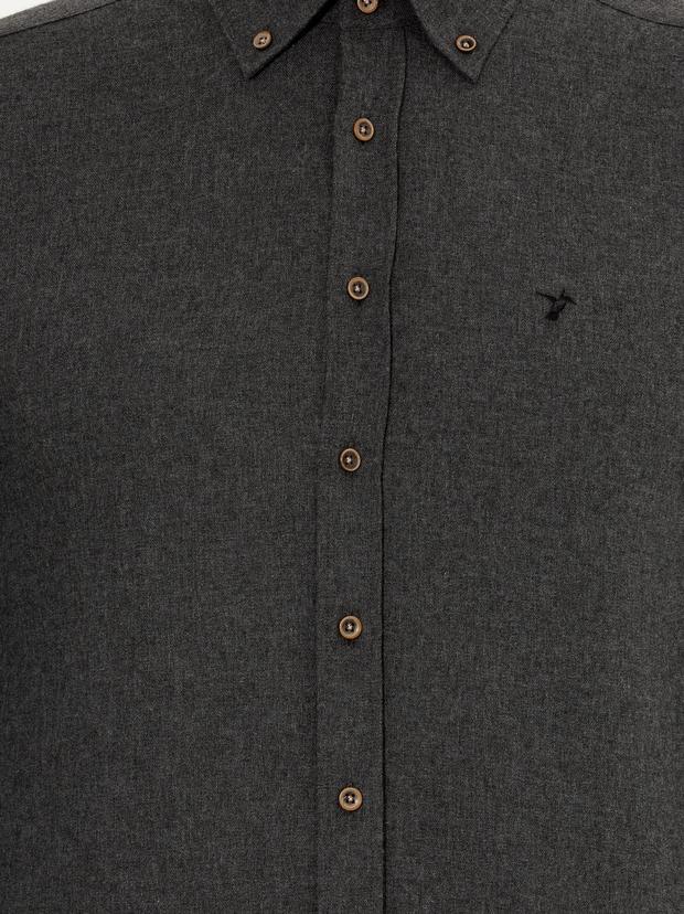 Siyah Slim Fit Uzun Kollu Gömlek