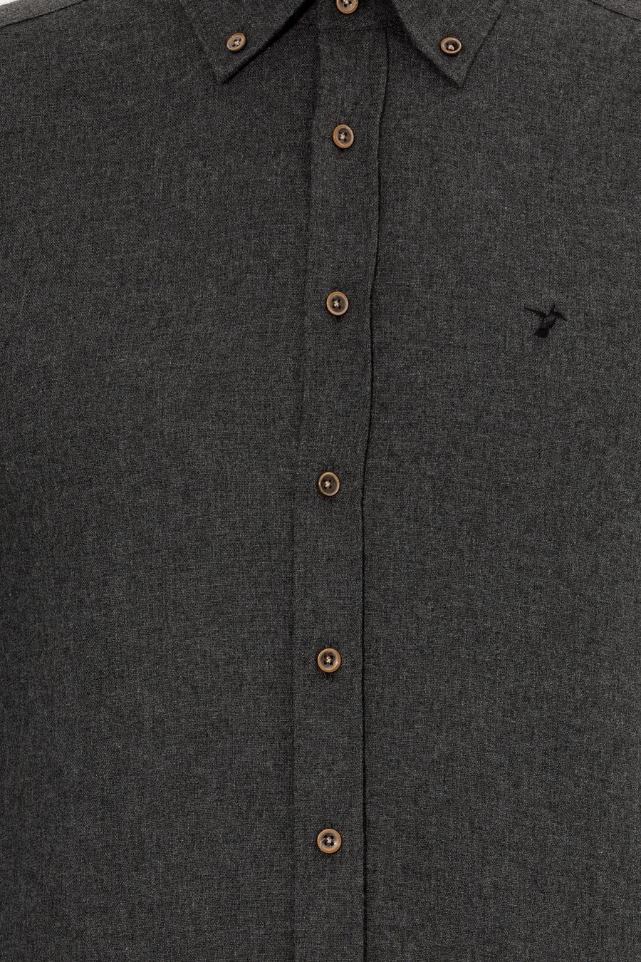 Siyah Slim Fit Uzun Kollu Gömlek - 50256919256