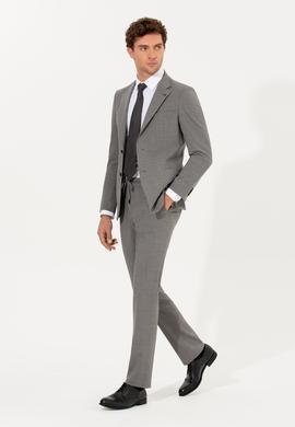 Gri Slim Fit Takım Elbise