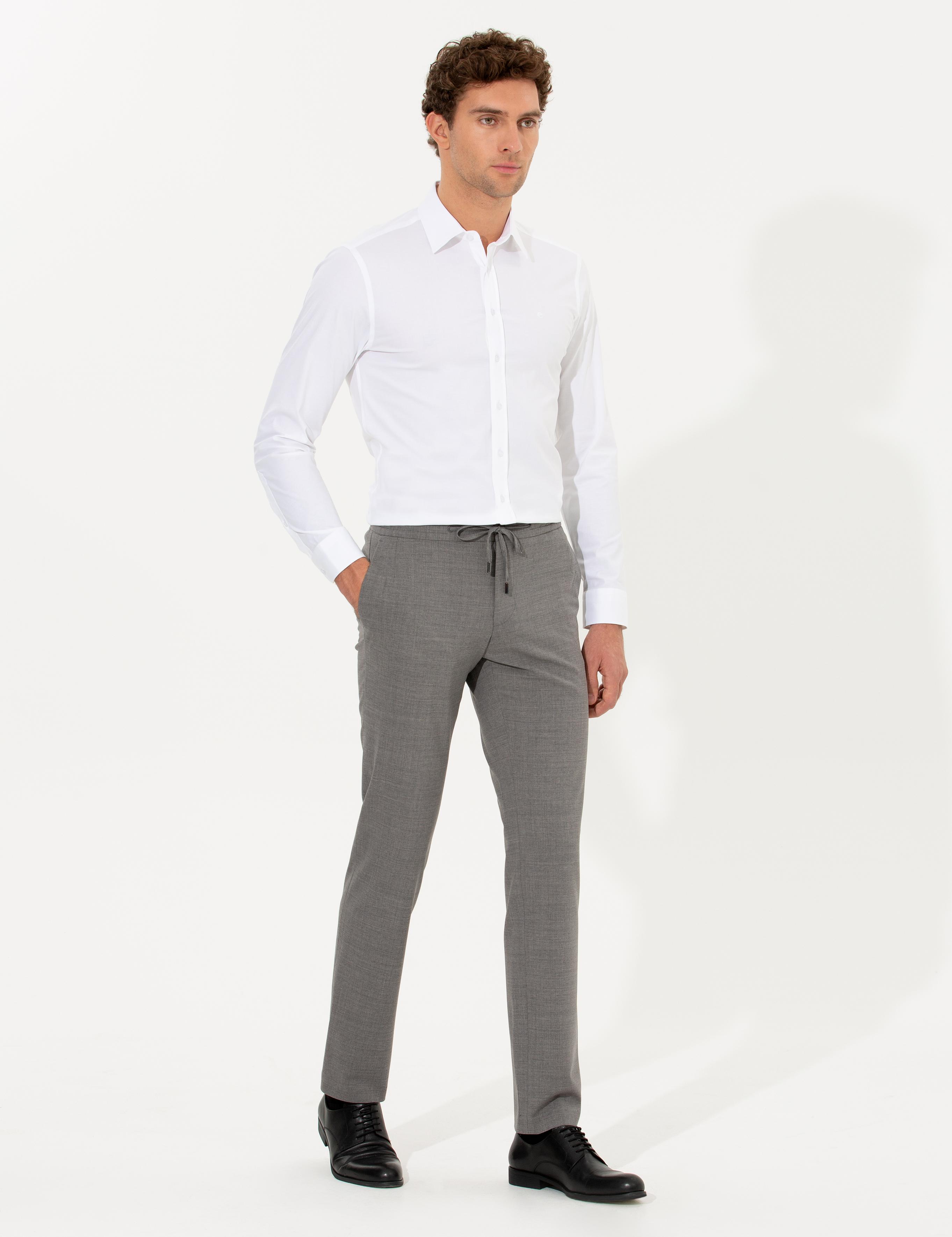 Gri Slim Fit Takım Elbise - 50255888038