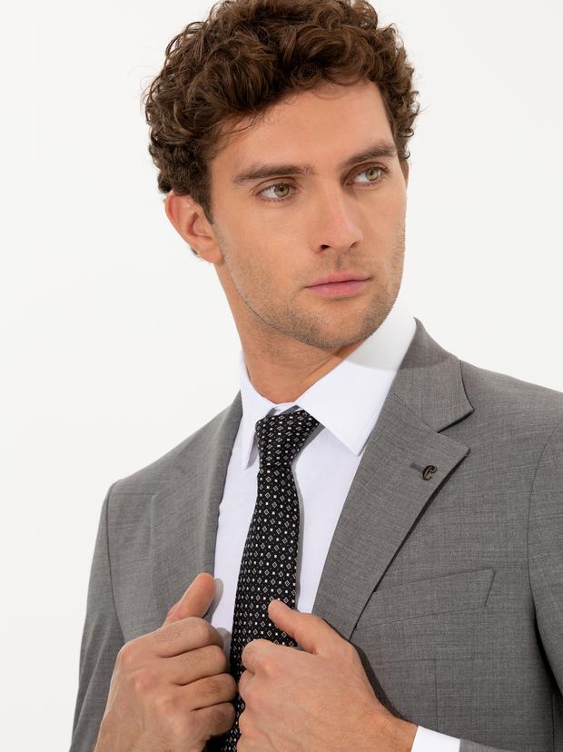 Gri Slim Fit Takım Elbise