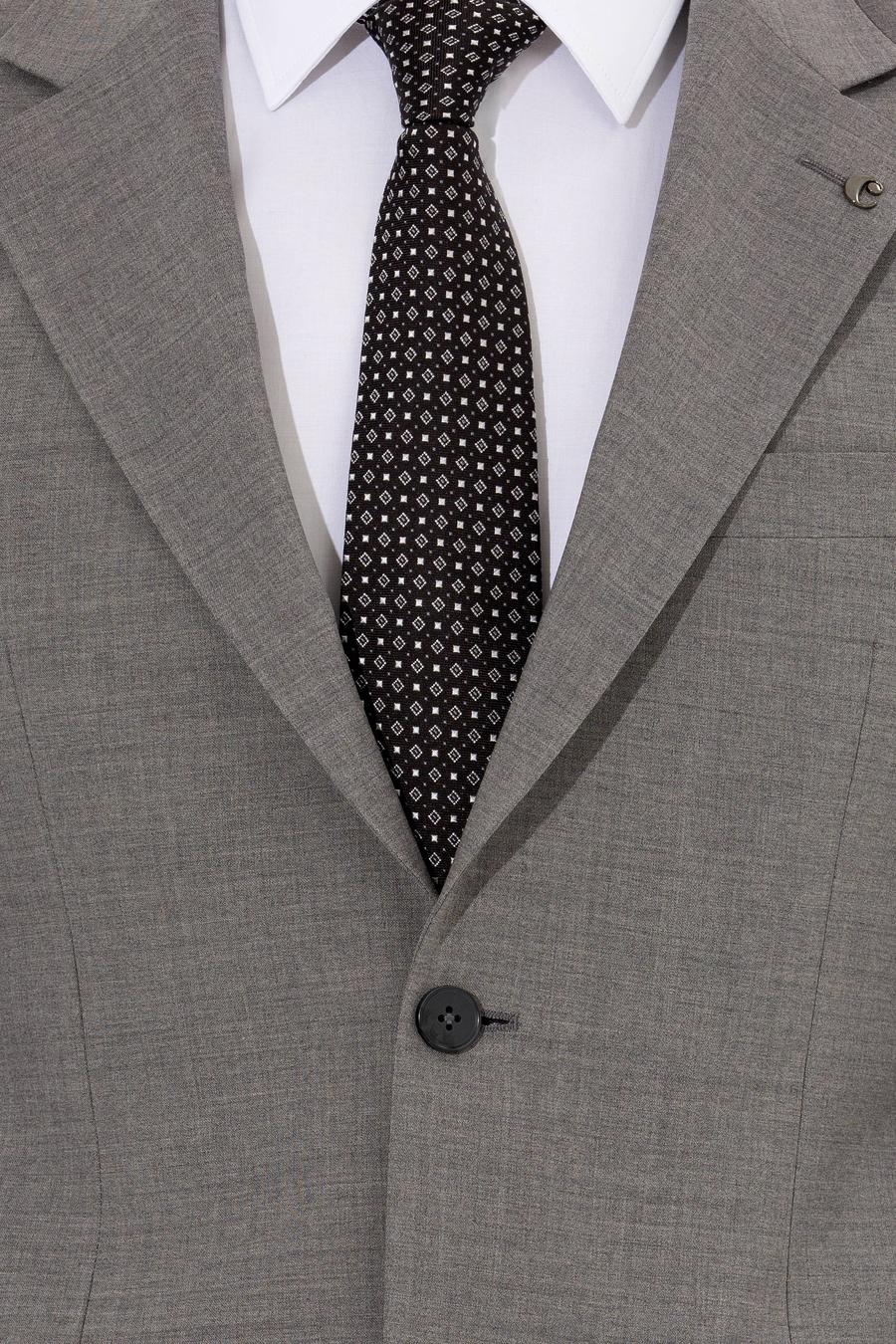 Gri Slim Fit Takım Elbise - 50255888038
