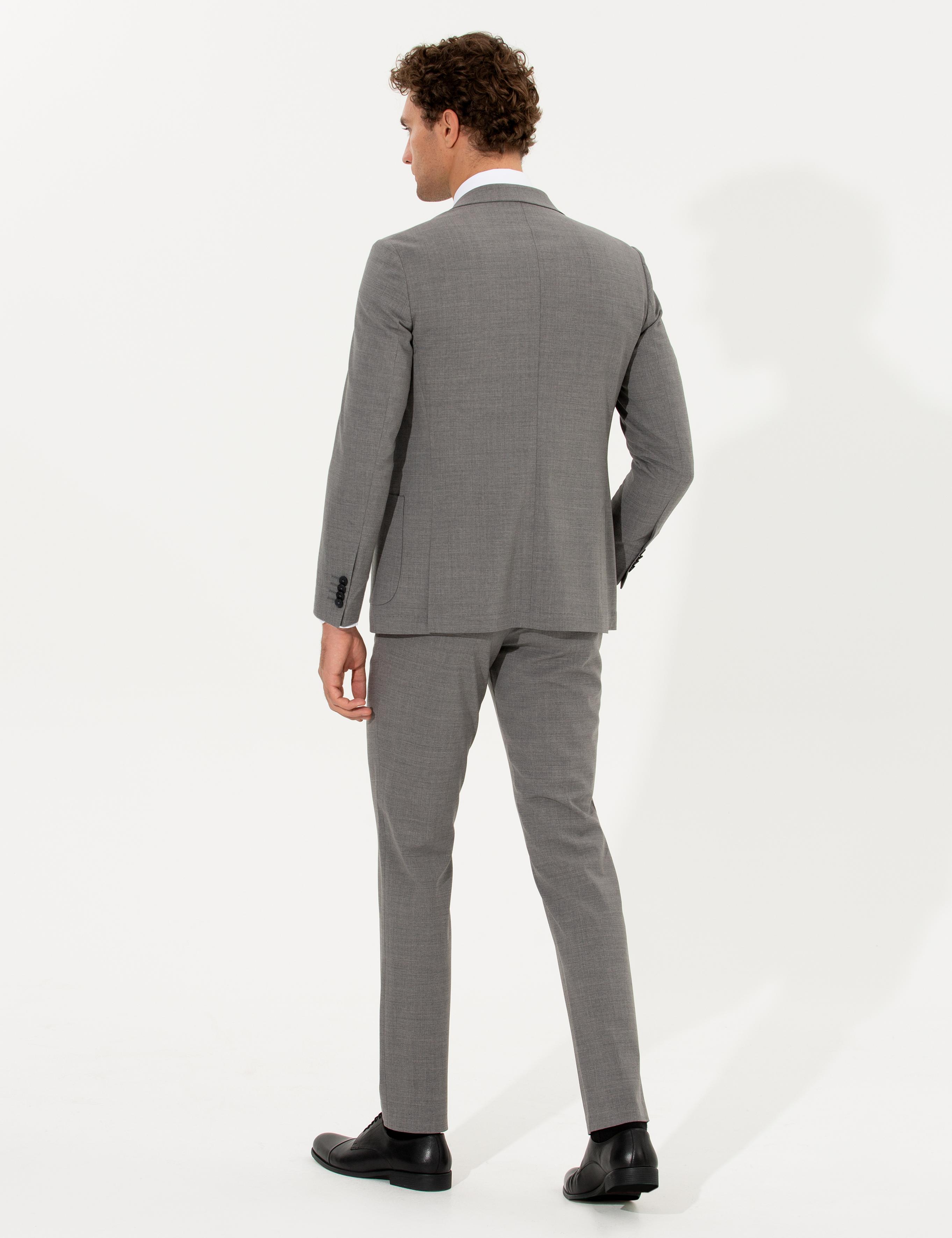 Gri Slim Fit Takım Elbise - 50255888038
