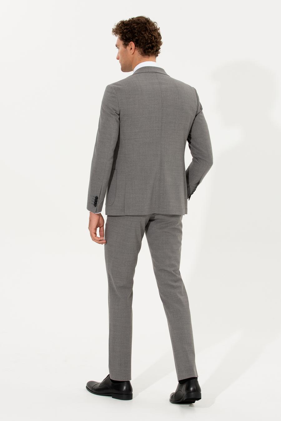 Gri Slim Fit Takım Elbise - 50255888038