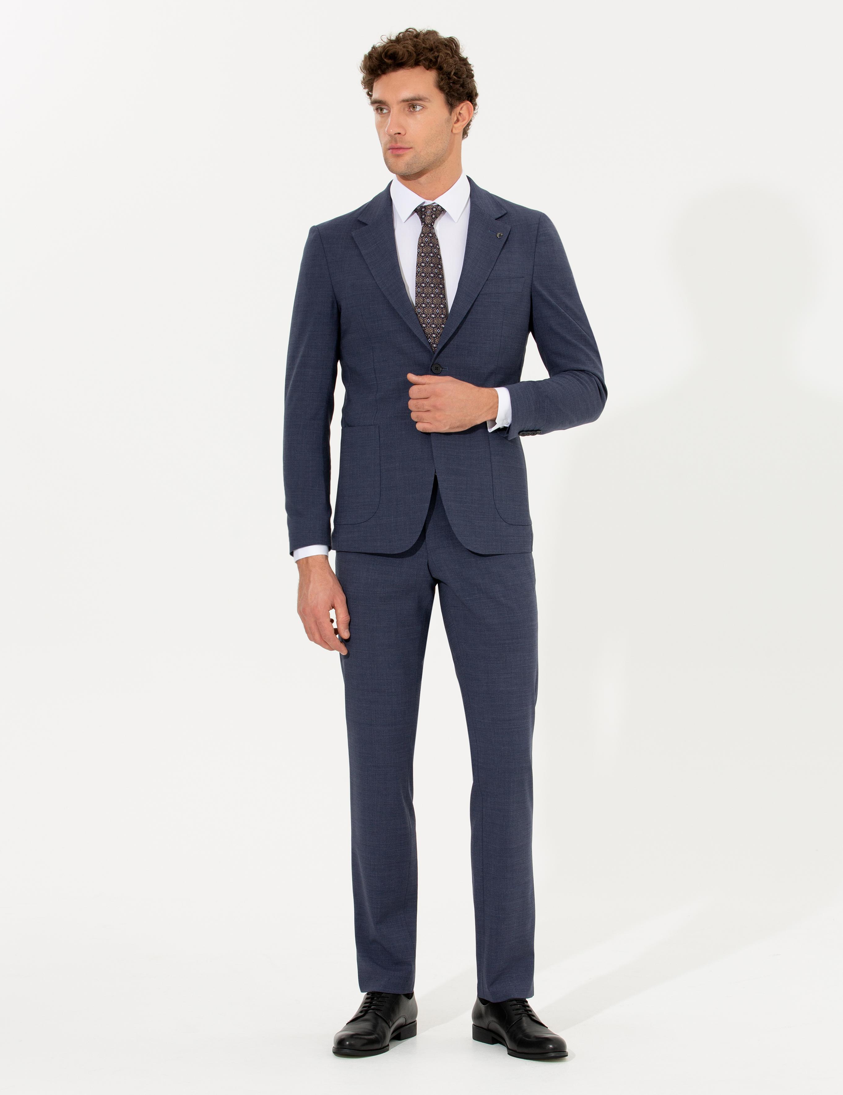 Açık Lacivert Slim Fit Takım Elbise - 50255888008