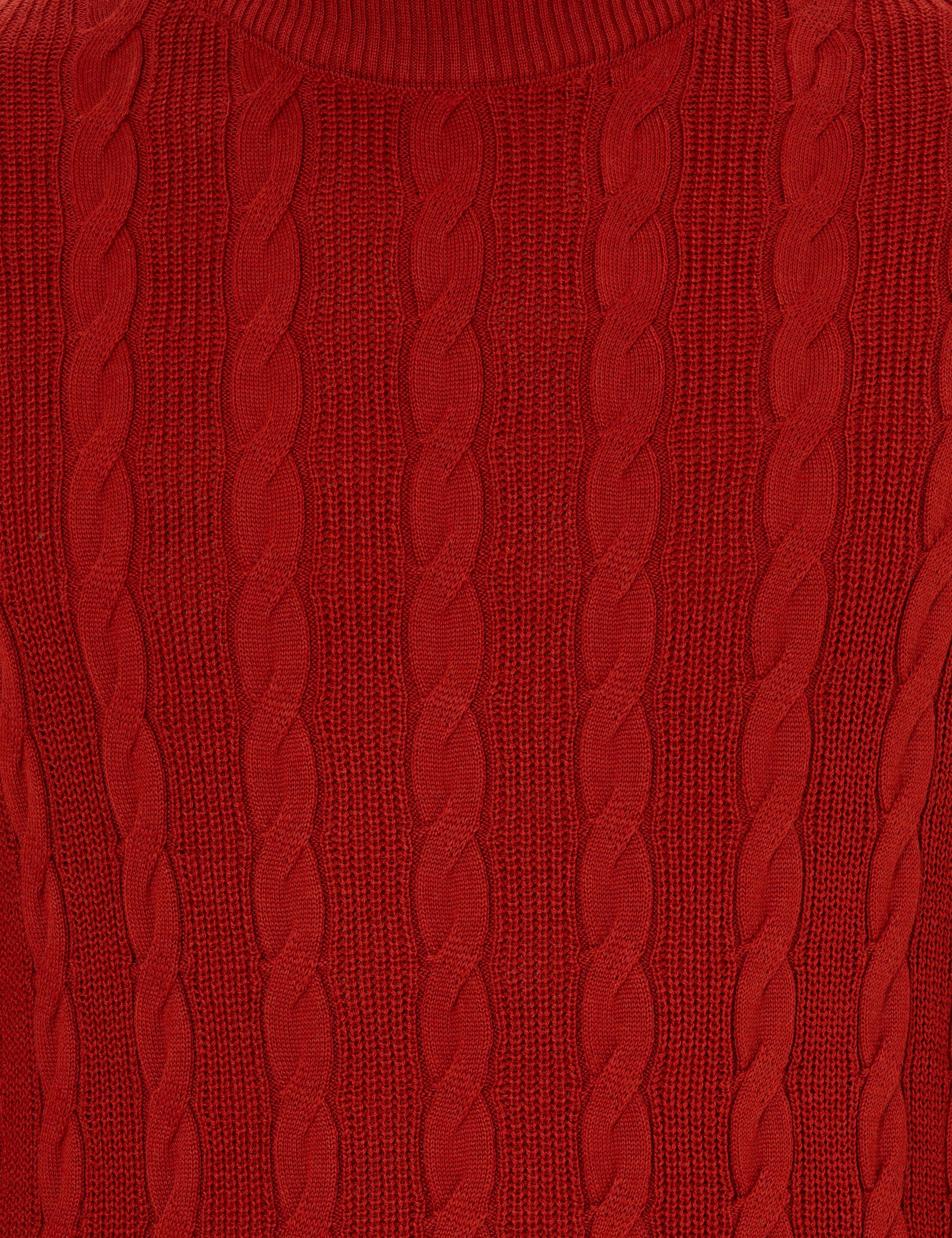 Kiremit Slim Fit Yarım Balıkçı Triko Kazak - 50260300028