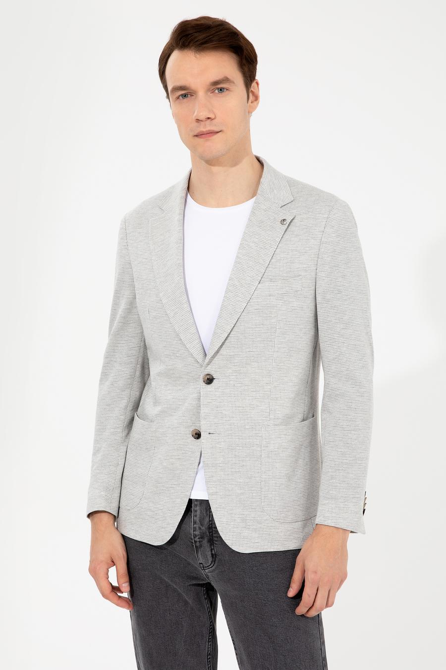 Gri Slim Fit Ceket - 50256790035