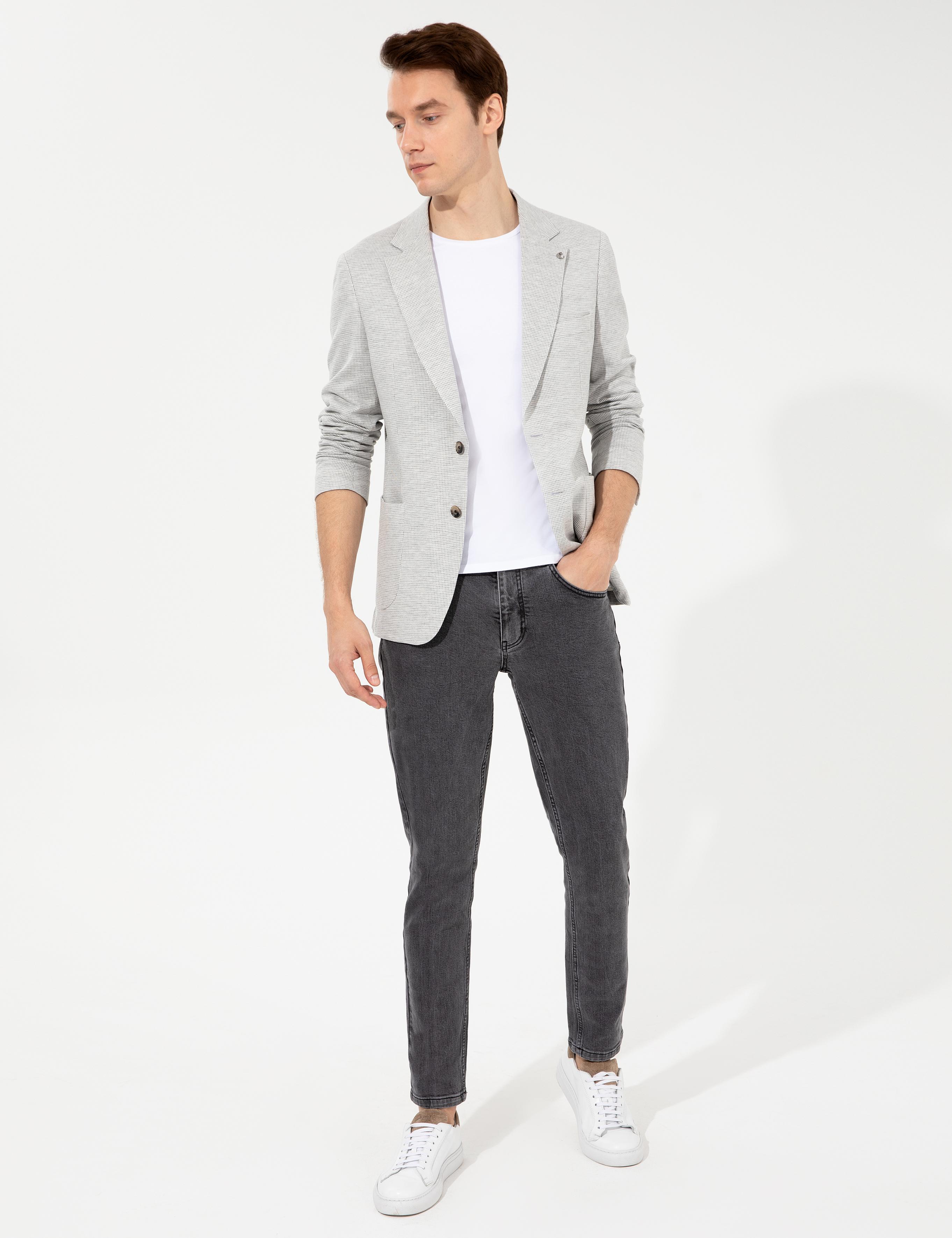 Gri Slim Fit Ceket - 50256790035
