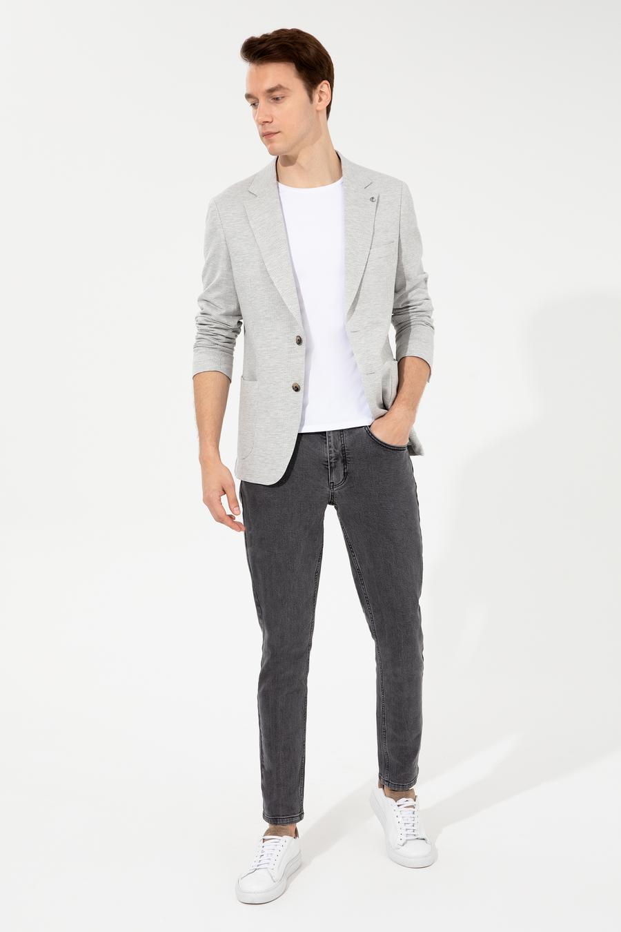 Gri Slim Fit Ceket - 50256790035