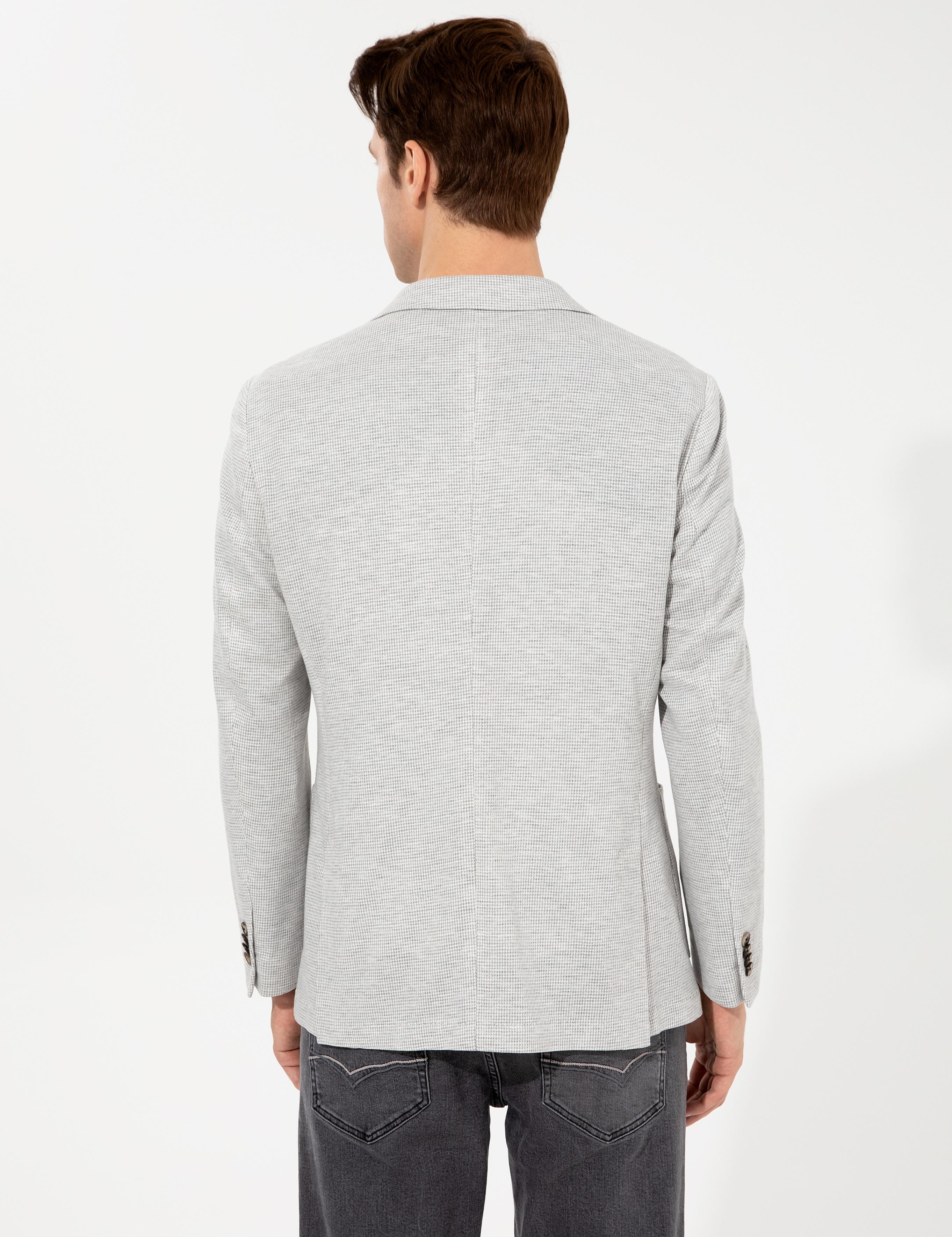 Gri Slim Fit Ceket - 50256790035