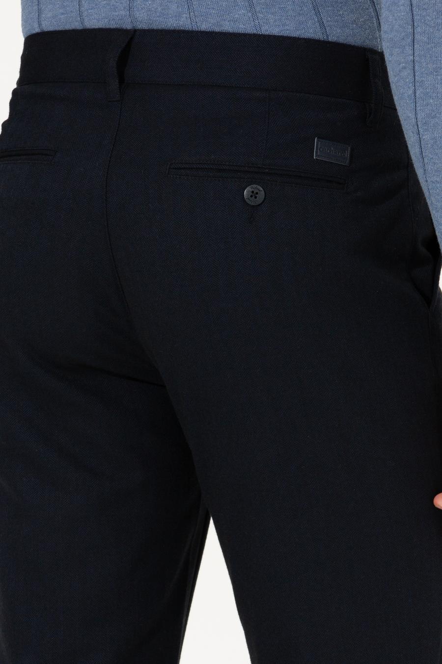 Lacivert Slim Fit Kanvas Pantolon - 50258499083