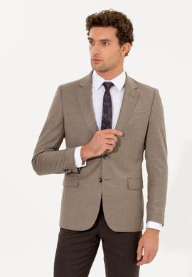 Camel Slim Fit Ceket
