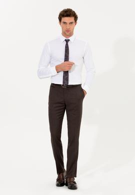 Kahverengi Slim Fit Kumaş Pantolon