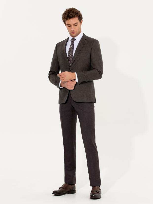 Bordo Slim Fit Kumaş Pantolon