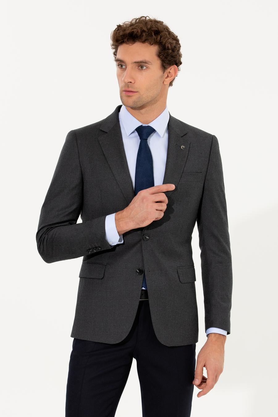 Antrasit Slim Fit Ceket - 50258858014