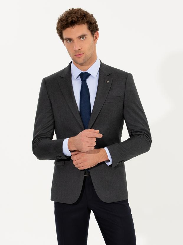 Antrasit Slim Fit Ceket