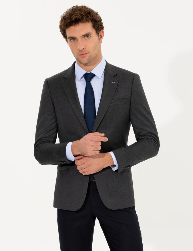 Antrasit Slim Fit Ceket