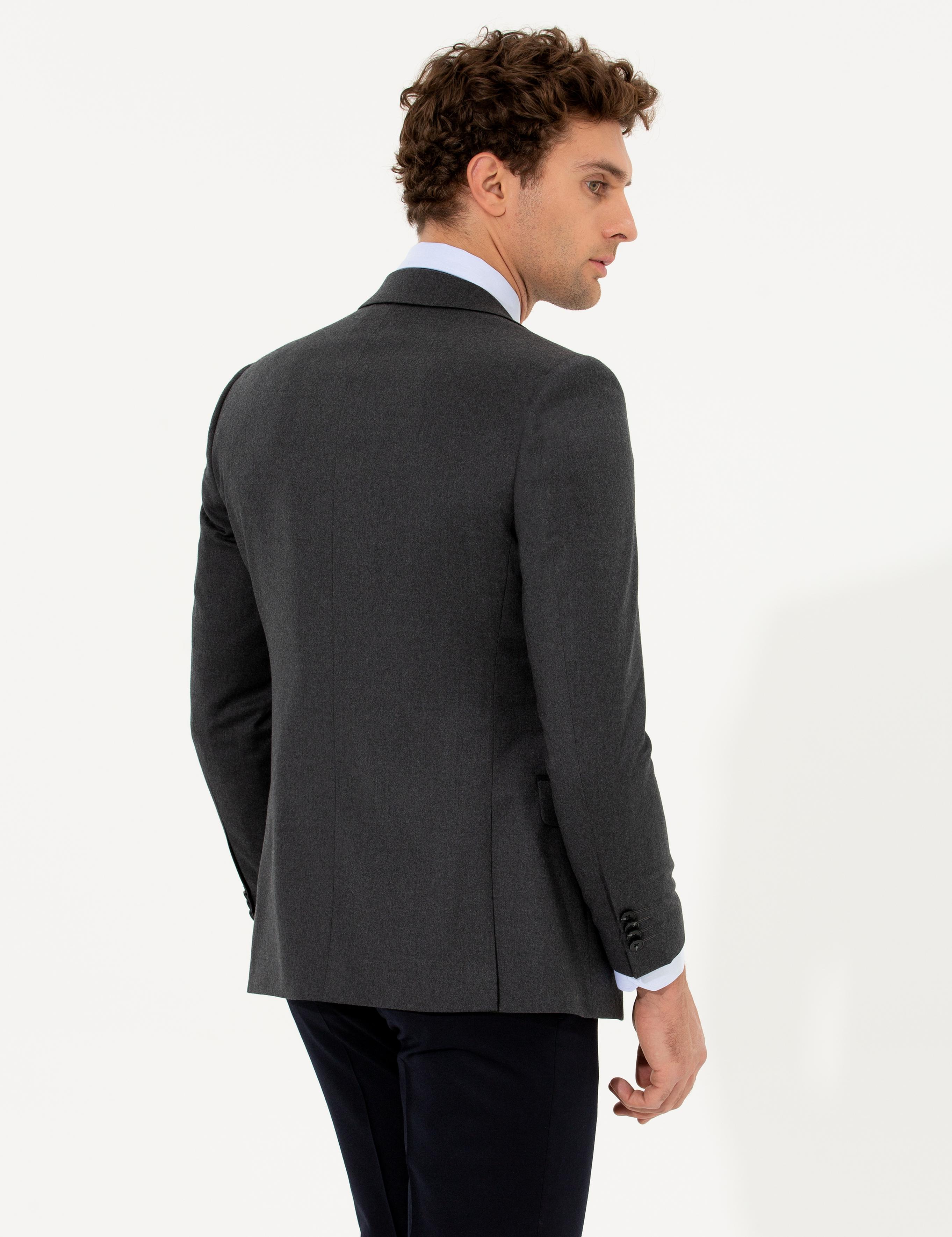 Antrasit Slim Fit Ceket - 50258858014