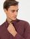 Bordo Slim Fit Uzun Kollu Gömlek