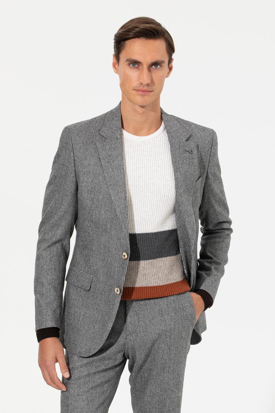 Antrasit Slim Fit Ceket - 50255909008