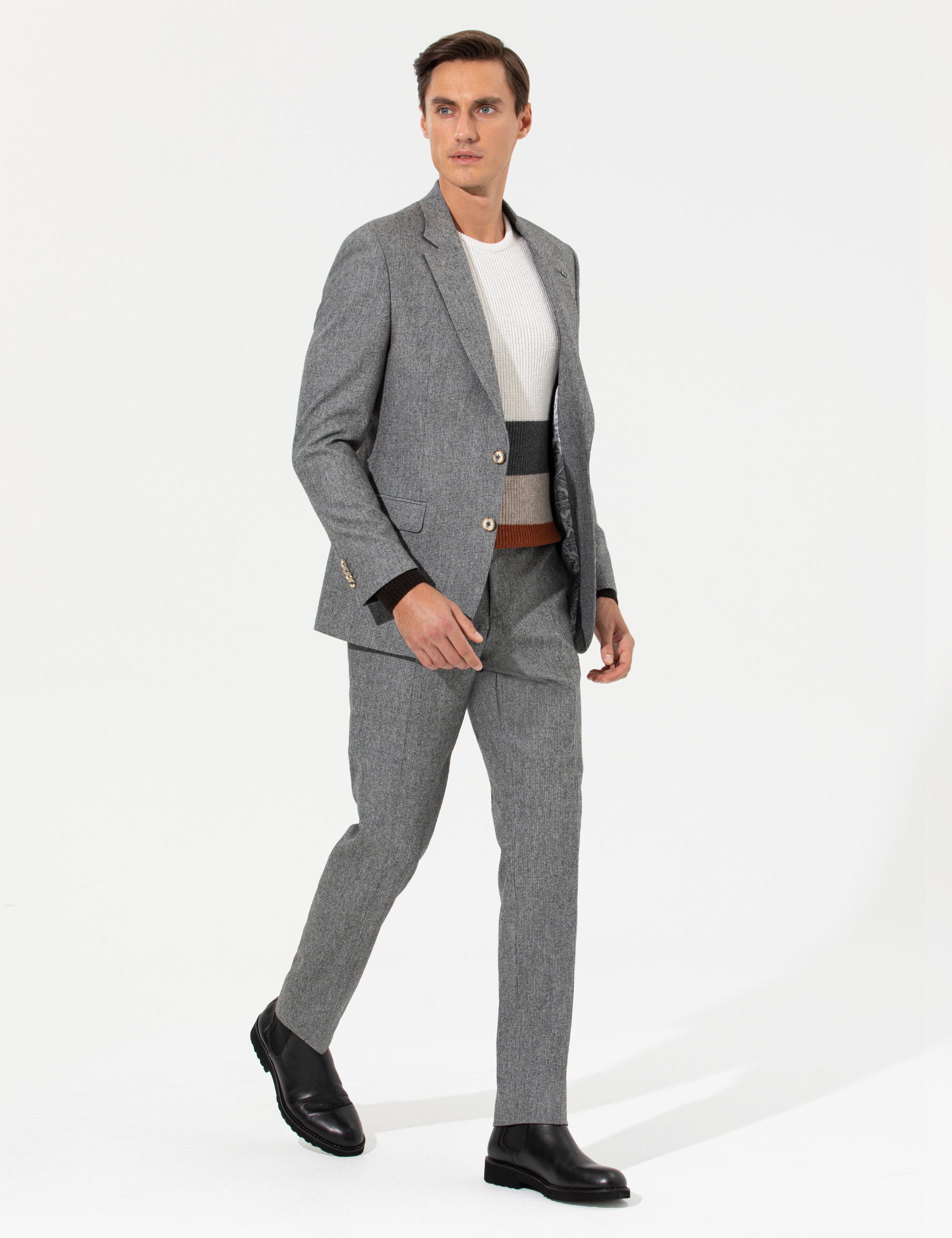 Antrasit Slim Fit Ceket - 50255909008