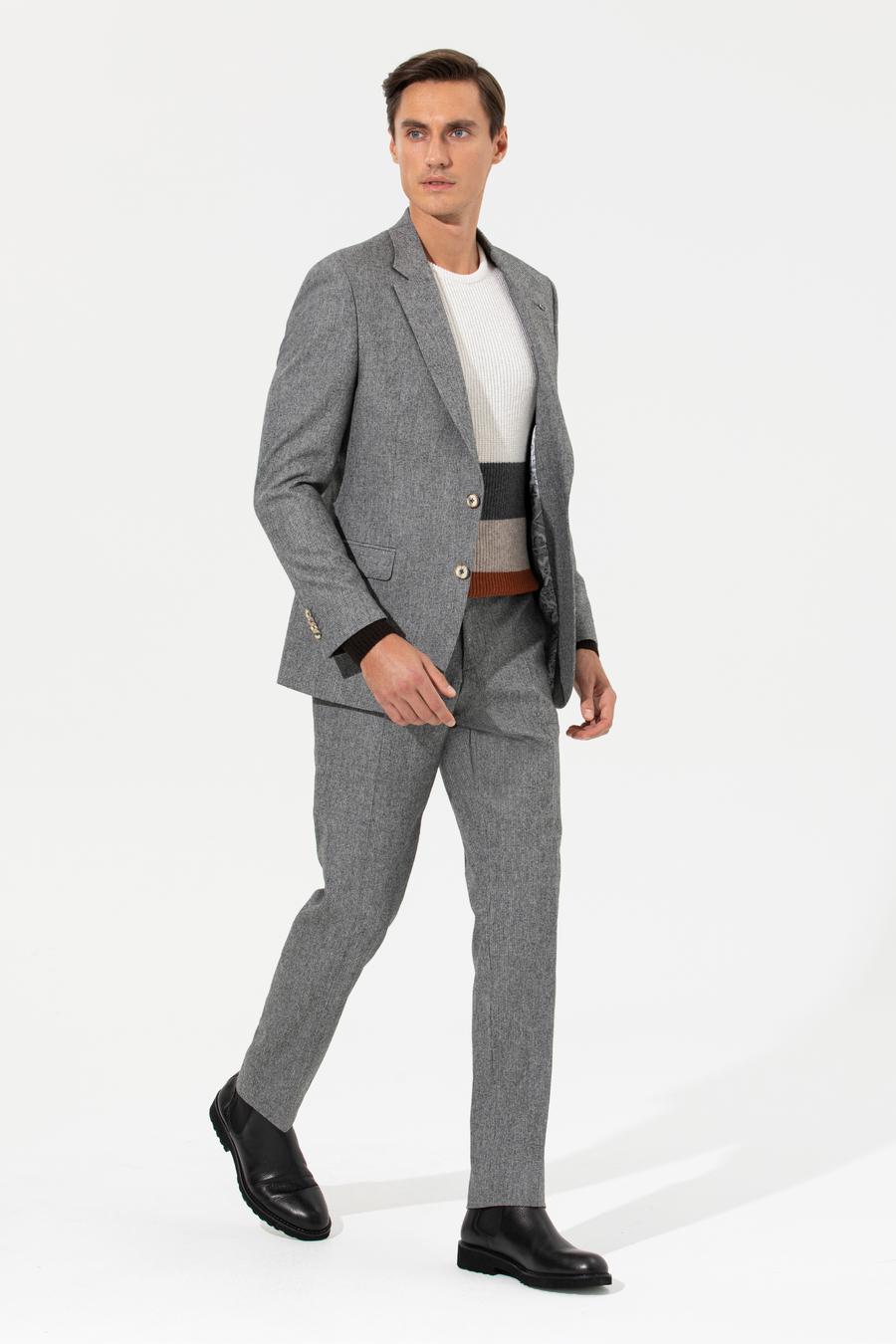Antrasit Slim Fit Ceket - 50255909008
