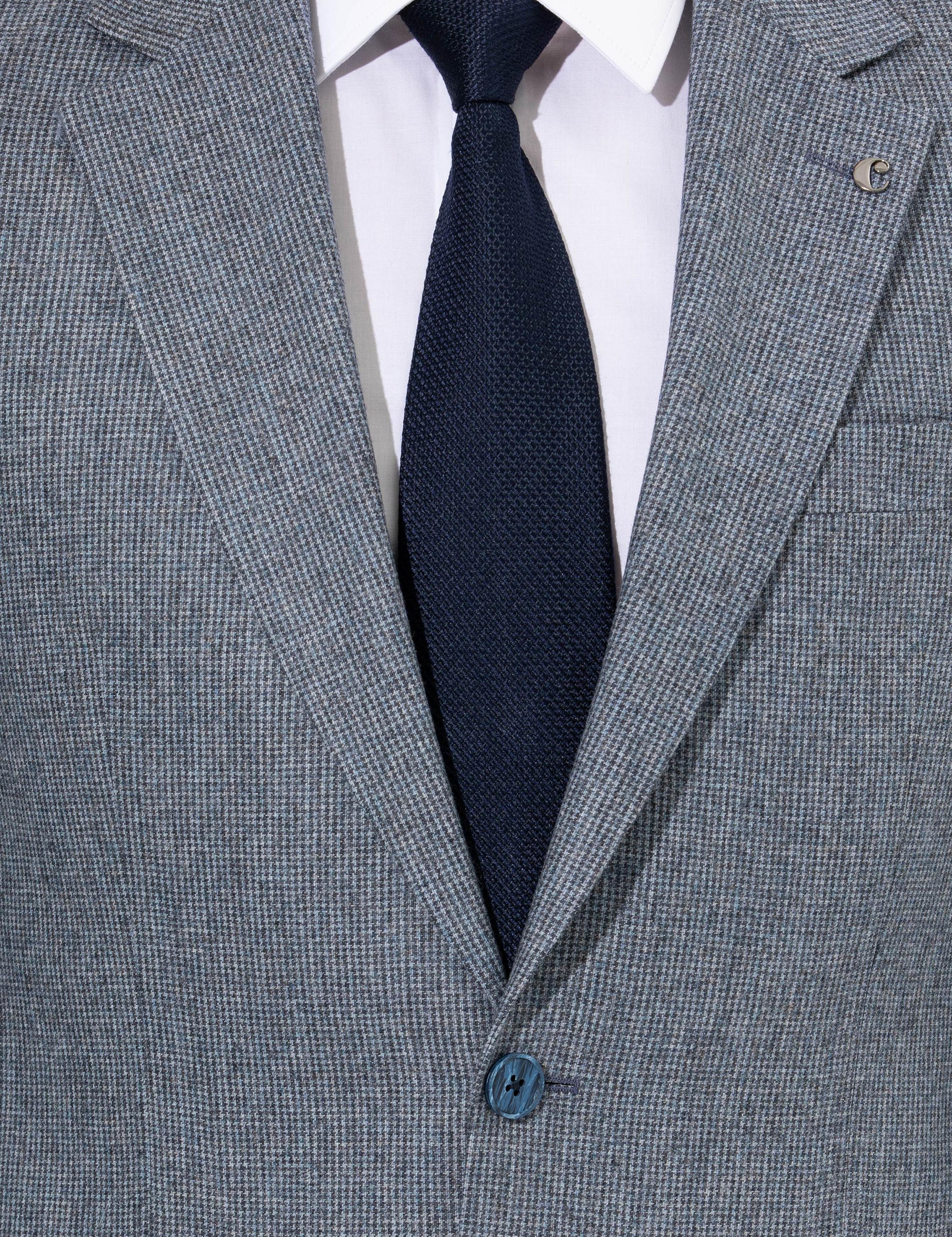 İndigo Slim Fit Yün Karışımlı Kazayağı Ceket - 50255909077