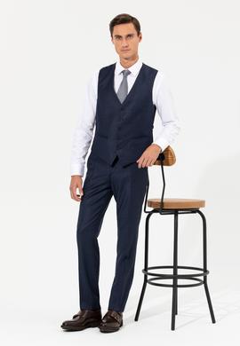 Lacivert Slim Fit Yelek