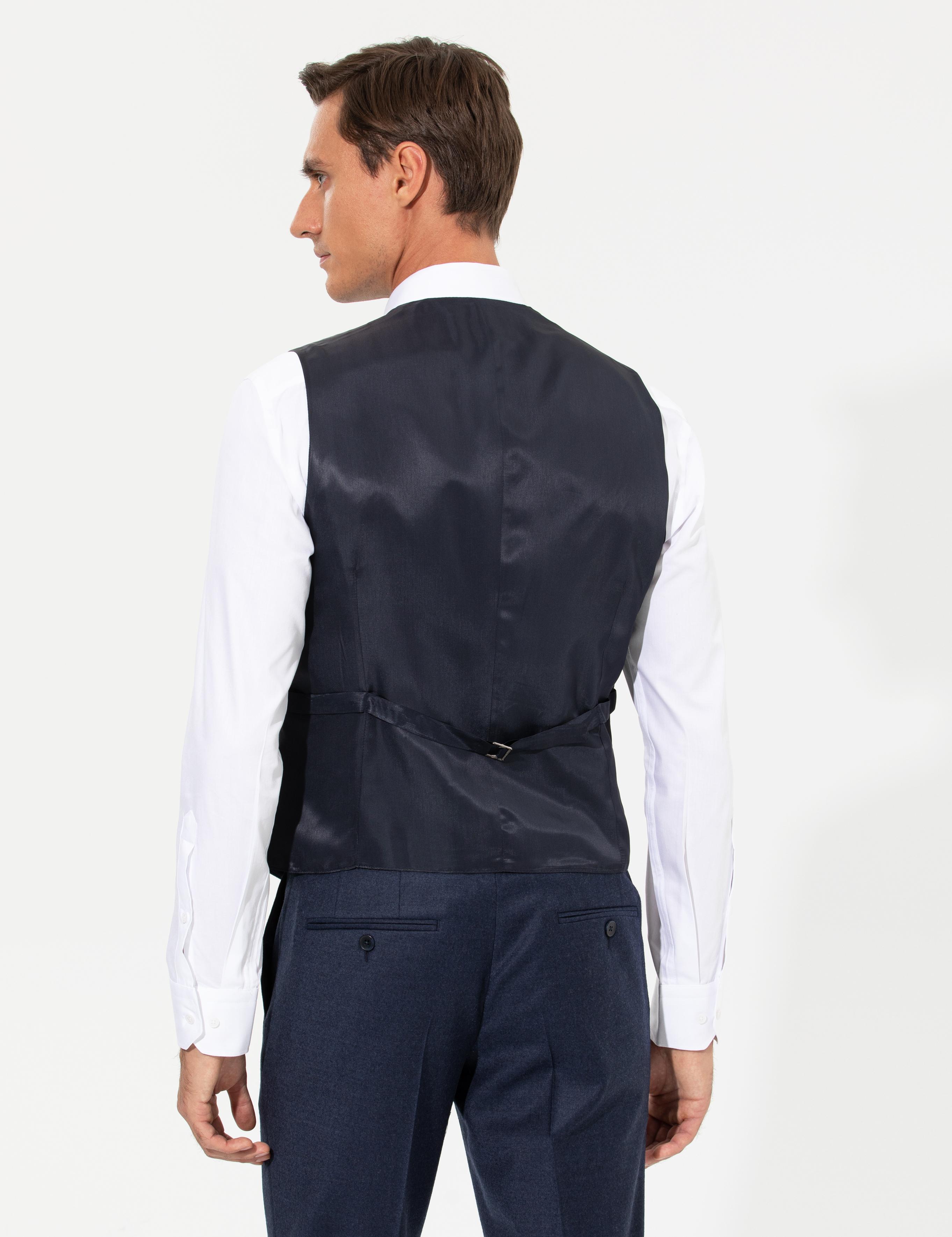 Lacivert Slim Fit Yelek - 50257927006
