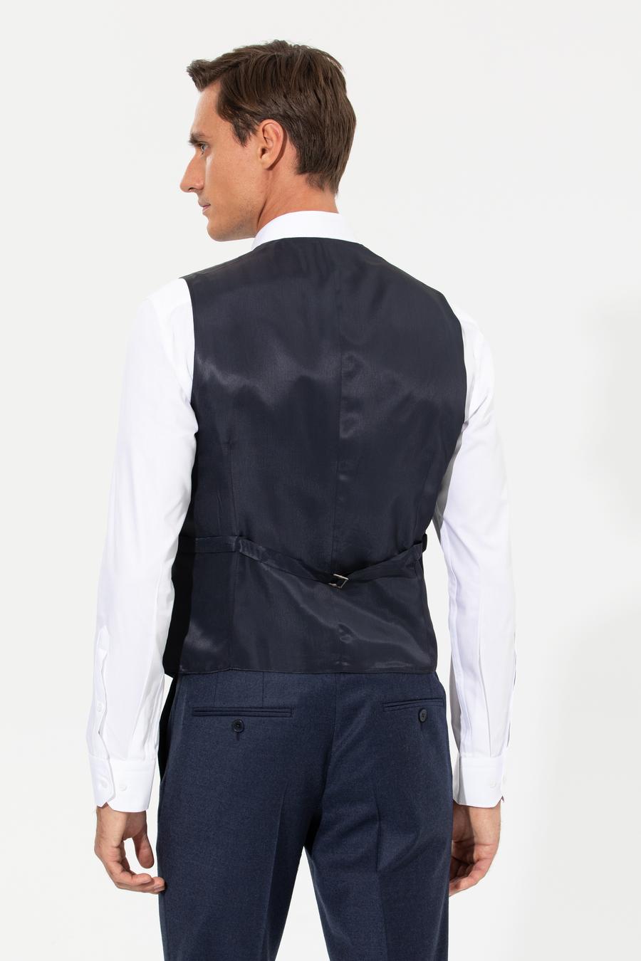Lacivert Slim Fit Yelek - 50257927006
