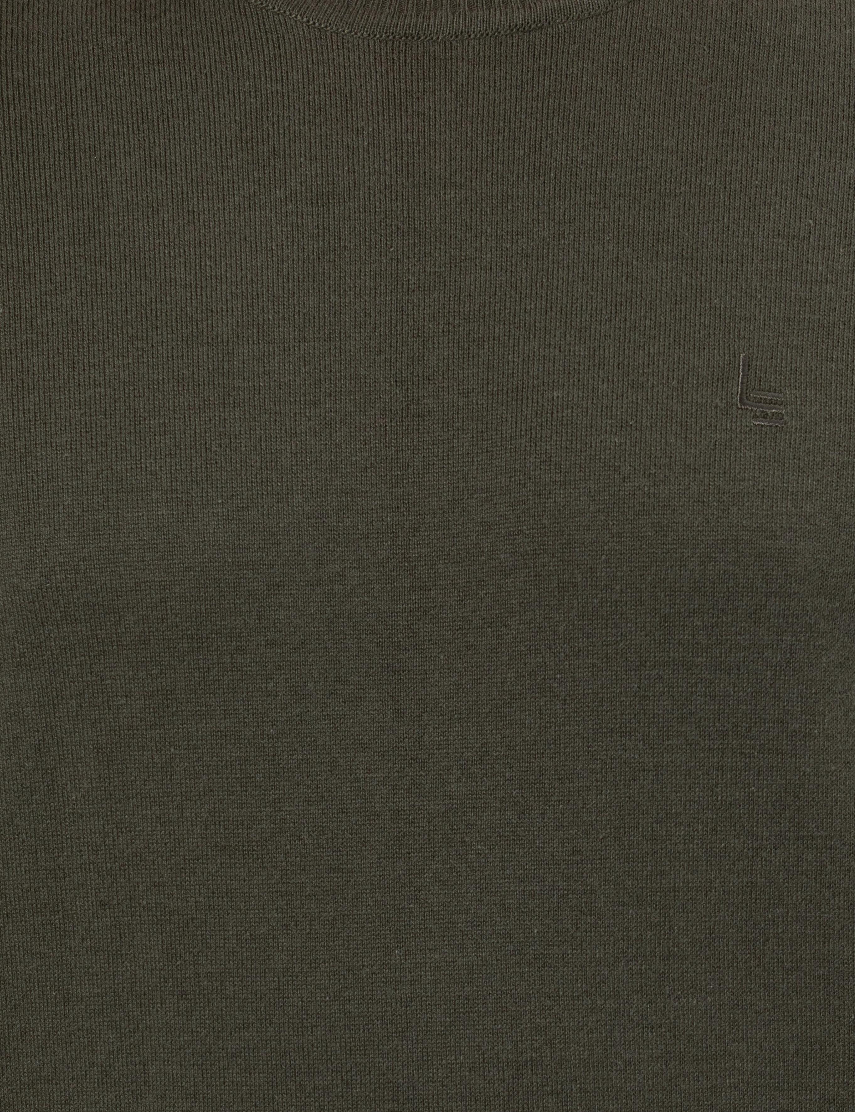 Haki Slim Fit Bisiklet Yaka Basic Triko Kazak - 50259092016